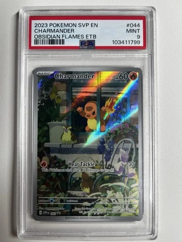 2023 Pokemon SVP EN Charmander #044 Obsidian Flames ETB Black Star Promo PSA 9