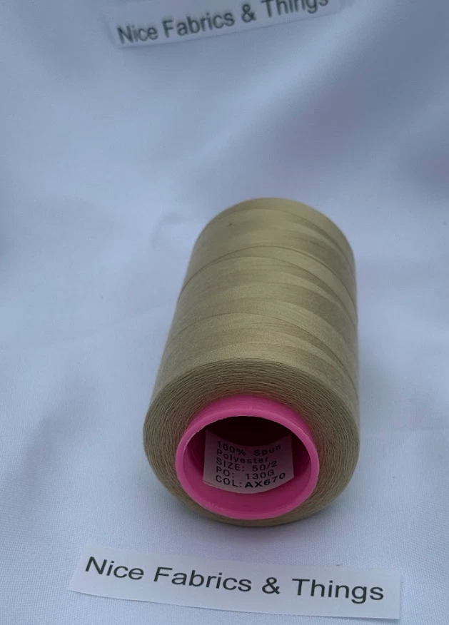 50 Spools -Old Gold AX670 Multi Purpose Sewing Thread - Image 3 of 3