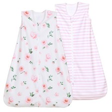 Cozy Micro Fleece Baby Sleep Sacks 0-6 Months, 2-Pack Wearable Blankets