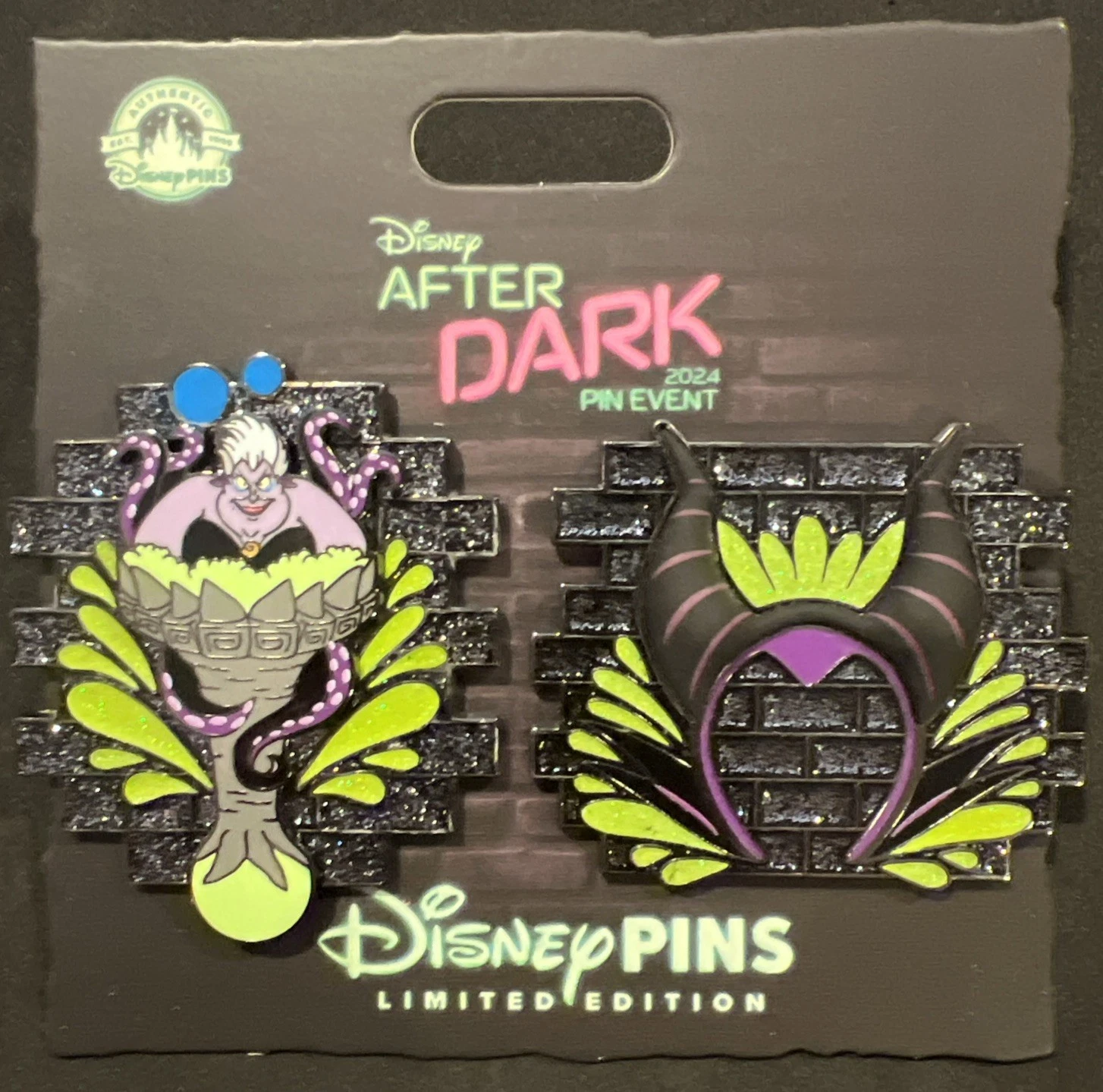Disney After Dark Starlight Package Maleficent Ursula LE250 Villains 2 Pins 2024