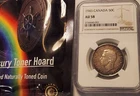 1943 Canada 50C Silver Half Dollar NGC AU58 Treasury Toner Hoard Toned