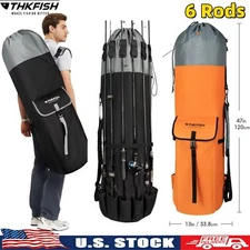 Thkfish Portable Fishing Rod Case Multifunction 6 Fishing Pole Bag Waterproof US
