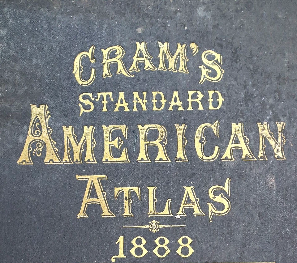 Beautiful Old 1888 Cram Atlas County & Railroad Map ~ NEBRASKA ~(XL17x23) -#563 - Image 3 of 4