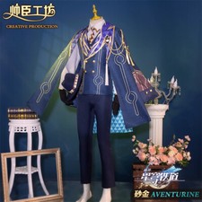 Honkai: Star Rail Aventurine Cosplay Costumes Cloak Coat Skirt Pants Hat Gloves