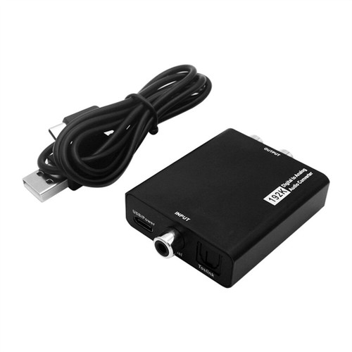 Optischer Koaxial Toslink Digital zu Analog Audio Konverter Adapter RCA L/R - Bild 3 von 5