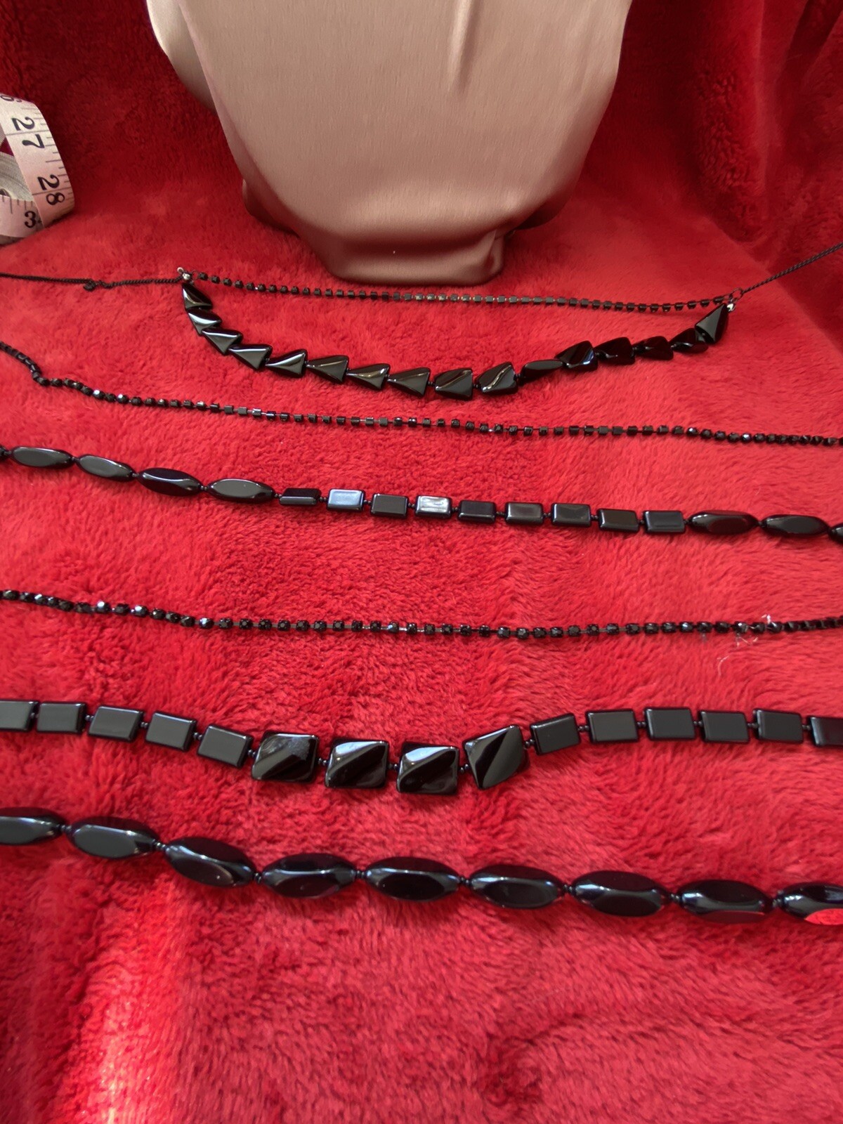 Chico’s Multistrand  Black Beaded Statement Neckl… - image 6