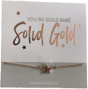 Authentic Friendship Bracelet-Rose Gold Plated ‘You’re Gold Babe’ mounted on card
