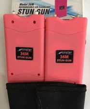 (2)Rechargeable Stun Gun with LED Light - Free Taser Holster ，USA seller！