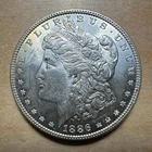 1886 Morgan $1 Dollar Raw BU - Cartwheel Luster, Great Color #1
