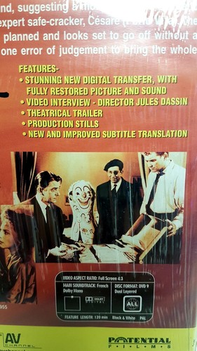 Rififi - A 1955 B&W Film By Jules Dassin - Brand New&Sealed-RARE! - RegALL/PAL - Picture 3 of 4