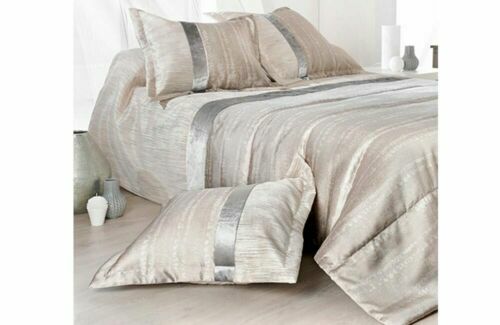 Plaid Couvre Lit Gris Clair 200 x 220 cm avec Pompons Décoratifs