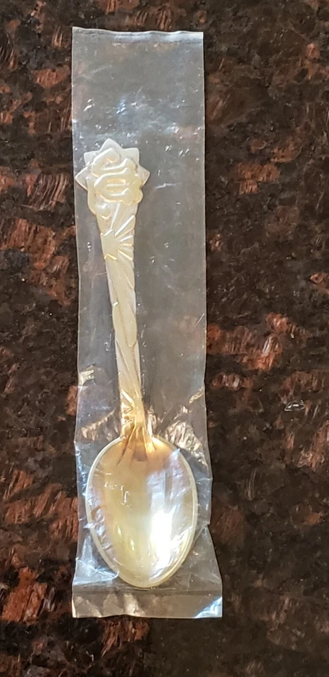 Cuchara de Navidad de plata de ley Michelsen estrella dorada Dinamarca 1910 Foto 2 de 4