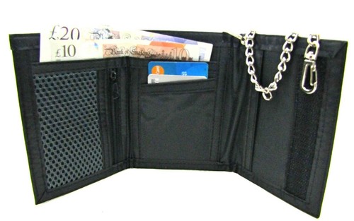 Unisex Neu Premium Weich Echtleder Rippa Geldbörse Kartenetui Geldbörse Kette - Bild 42 von 72