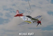 Bomber Escort Bunnie P-51 Mustang USAF Christmas Ornament Airplane Aircraft P51 