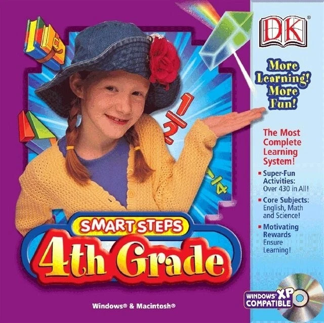 Smart Steps: 4th Grade (Ages 9-11) (CD, 1999) for Win/Mac - NEW CD in SLEEVE - Image 2 of 2