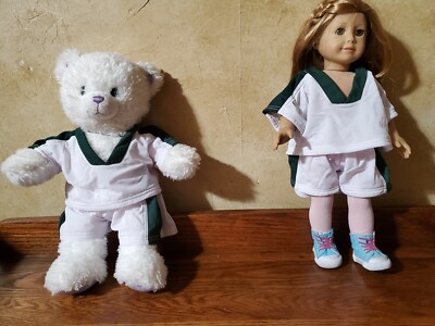10 Uniforms Doll/Bear Dark Green and White Soccer Uniform #22