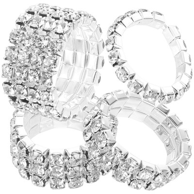 4 Pcs - Mann Hochzeitsschmuck Aus Strass Jubiläumsbands Für Frauen