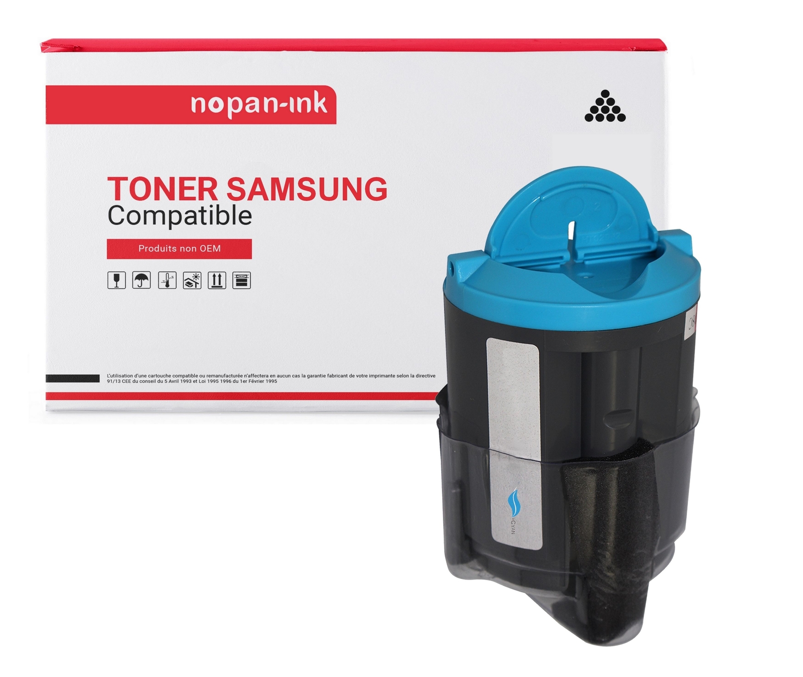 Toner cyan CLP-300A compatible avec imprimante Samsung CLP-300 NOPAN-INK