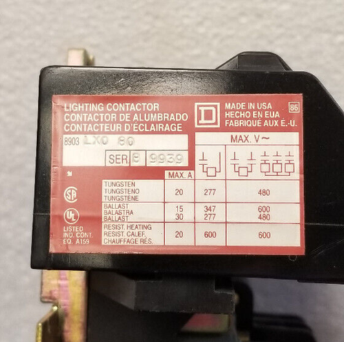 Contattore illuminazione chiuso quadrato D 30 Amp 10 poli 8903LX080 bobina 9998LH44 - Foto 3 di 10