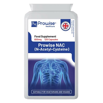 NAC N-Acetyl-Cystein 600 mg 120 Kapseln UK hergestellt von Prowise
