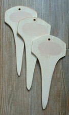 3 Pflanzenschilder / Pflanzenstecker aus Holz zum Beschriften nach Wunsch - NEU