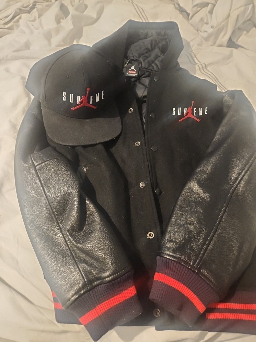 Jordan Supreme Leather Jacket And Jordan Supreme Hat | eBay