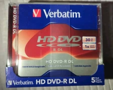 *5 Pack* Verbatim HD DVD Recordable Media HD DVD-R DL 30 GB 5 Pack Jewel Case 