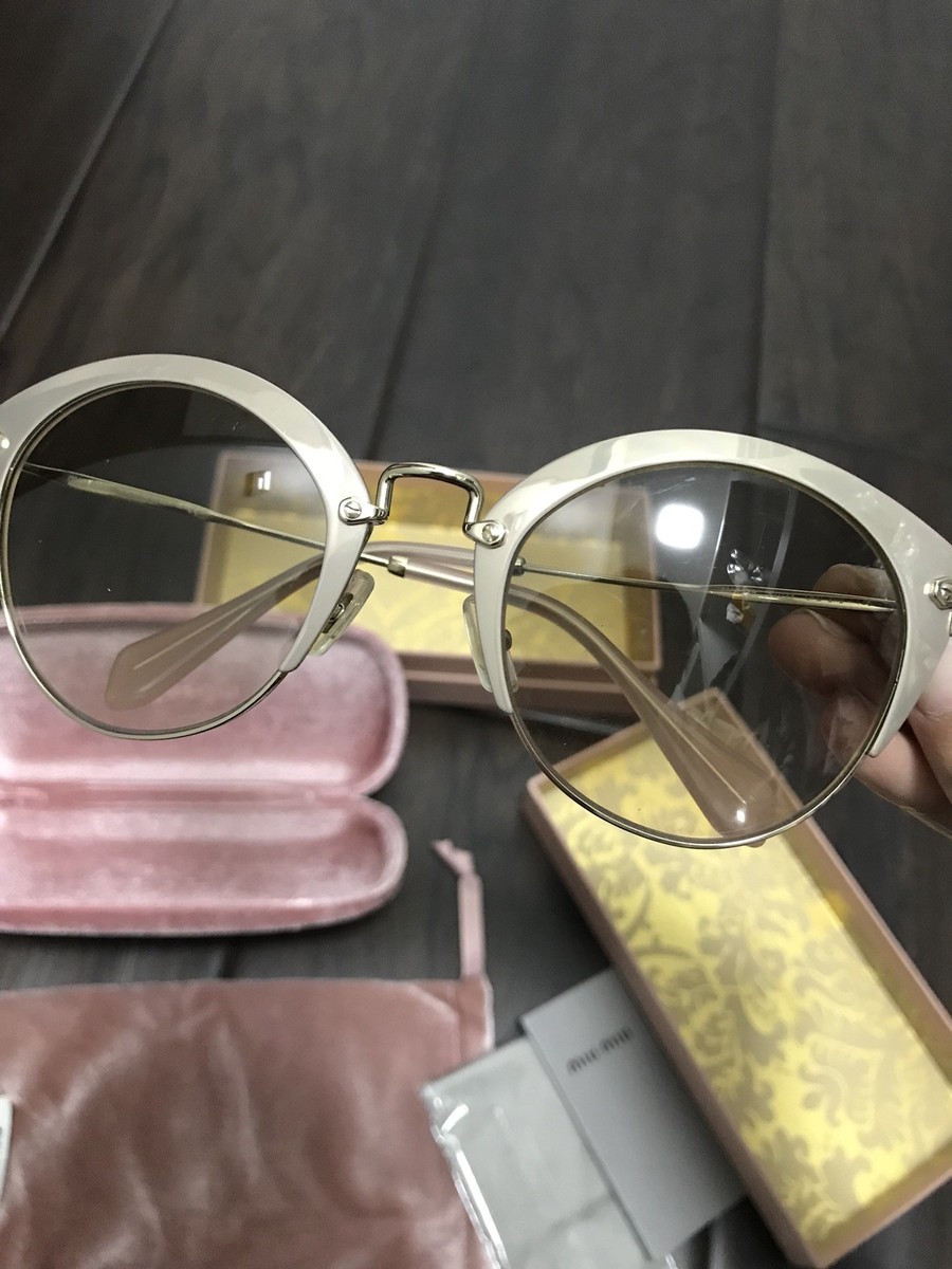 miumiu ミュウミュウ サングラス SMU 53R MIU MIU - 極美品☆MIUMIU ミュウミュウ SMU 11W ロゴ オーバル