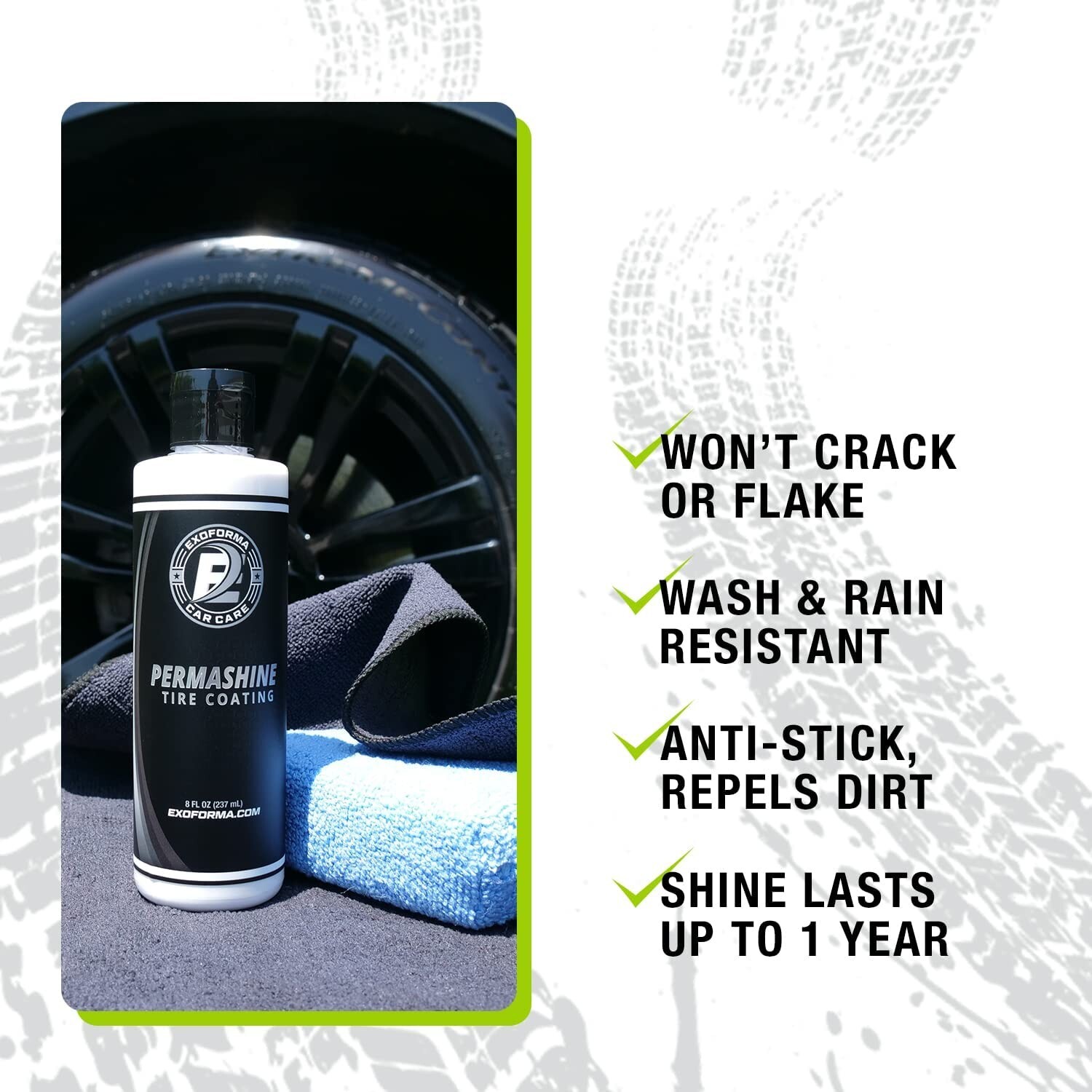 ExoForma PermaShine Tire Coating & Dressing Extreme High Shine