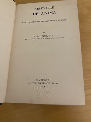 洋書 Aristoteles De anima (ed. R.D. Hicks) Aristotle De Anima (1907): Aristotle, Hicks, R D: 9781164469568