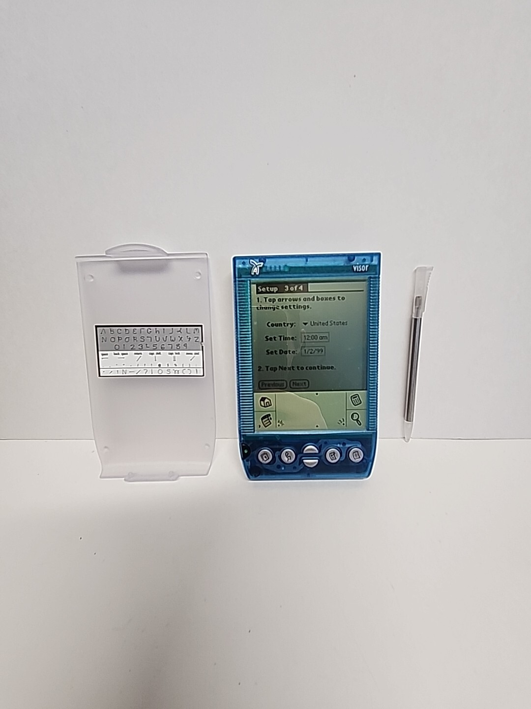Handspring Visor Deluxe Translucent Blue Portable PDA Organizer Palm