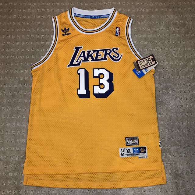 adidas Youth LA Lakers Wilt Chamberlain 13 HARDWOOD CLASSICS Jersey Sz