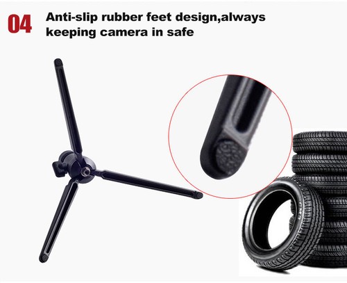 NEW! Aluminum Mini Table Portable Tripod Stand Holder for phone Camera Ballhead - Picture 9 of 11