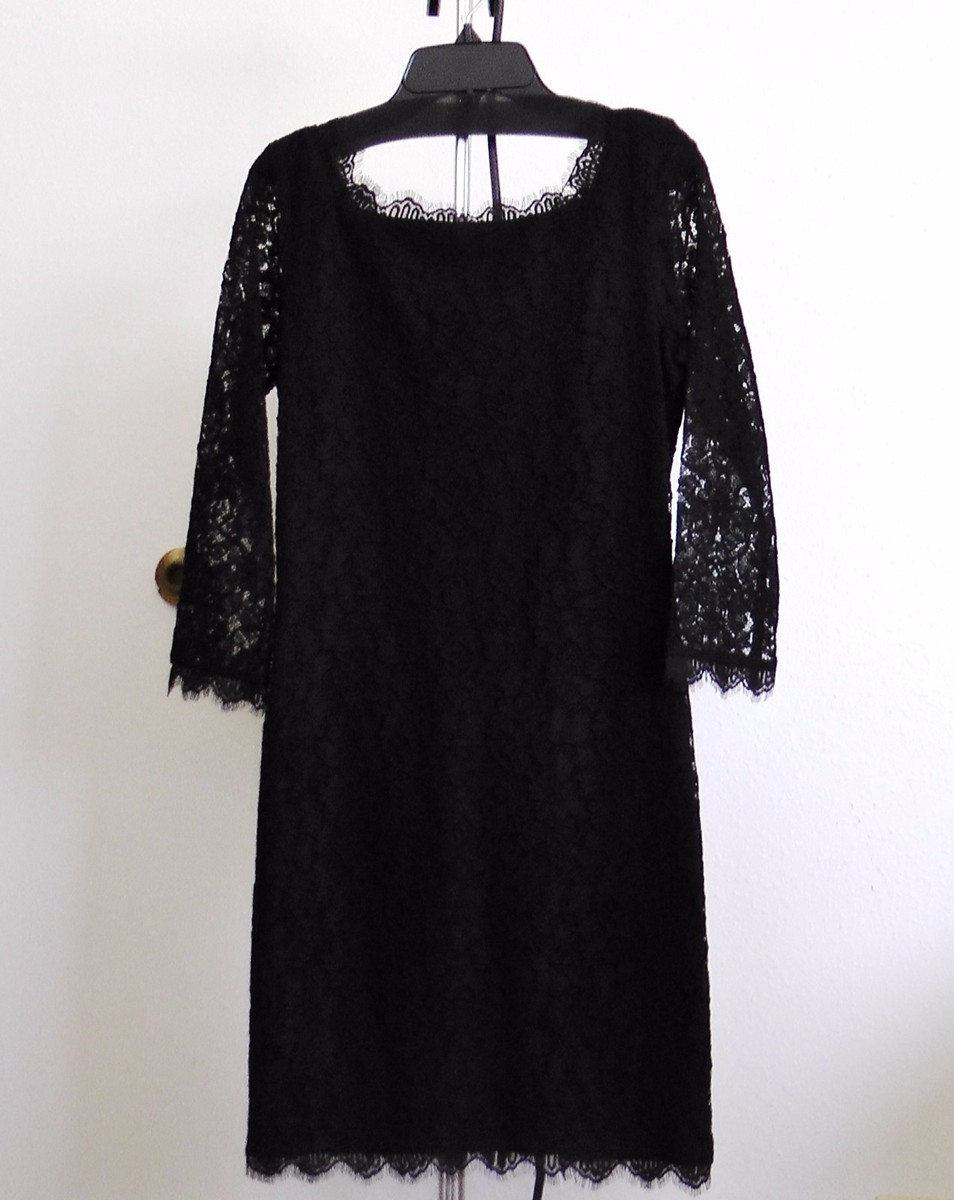 New Diane Von Furstenberg DVF ~Zarita Lace Dress~LBD, Black