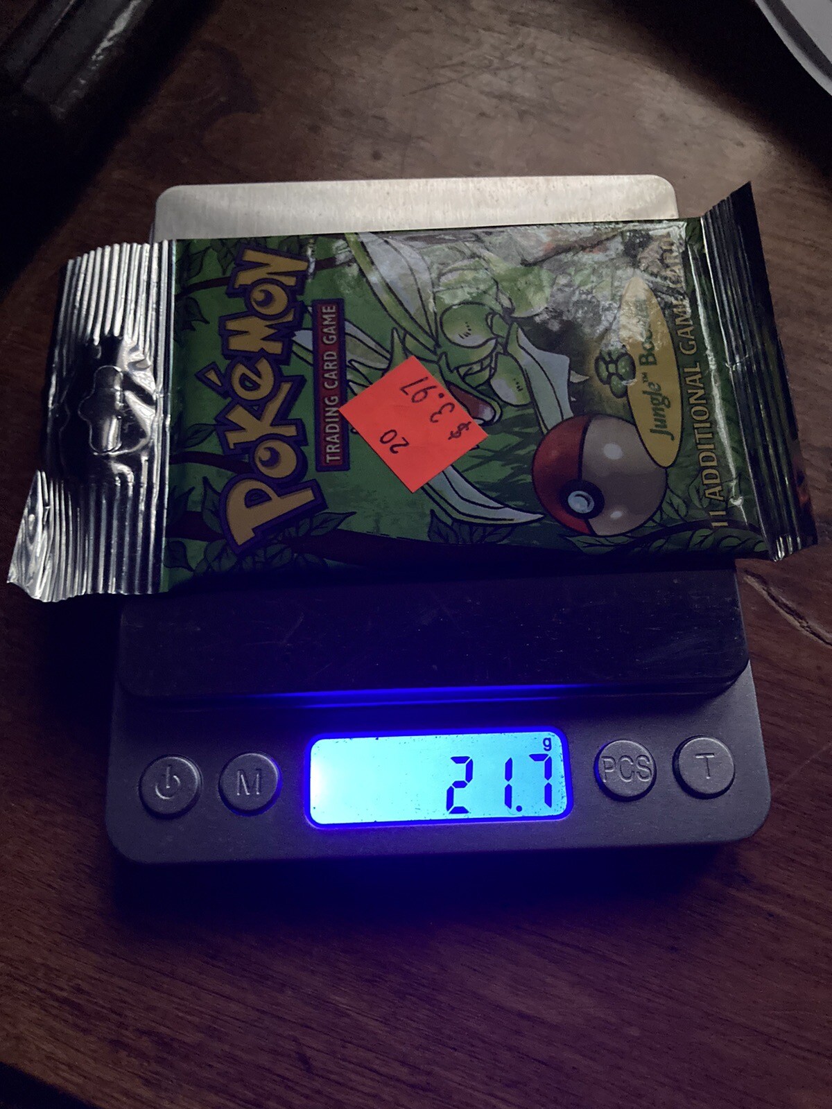 1999 Pokemon Jungle Booster Pack Scyther Art Factory Sealed Cards, 3