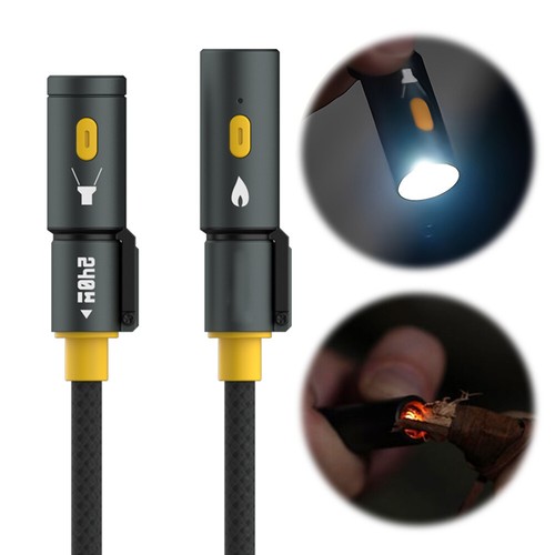 240W USB C Multi Charging Cable with Lighter & LED Lighting Braided USB C Cable - Zdjęcie 2 z 12
