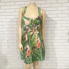 Farm Rio Women's Amazonia Forest Linen Minidress - Size Medium