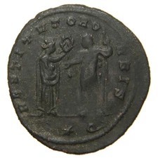 ROMAN EMPIRE - ca. 272-274 AE Antoninianus - Aurelian - Orbis Crowning Aurelian