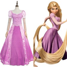 Tangled Princess Rapunzel COSplay Costume Party Dress Gown Outfit