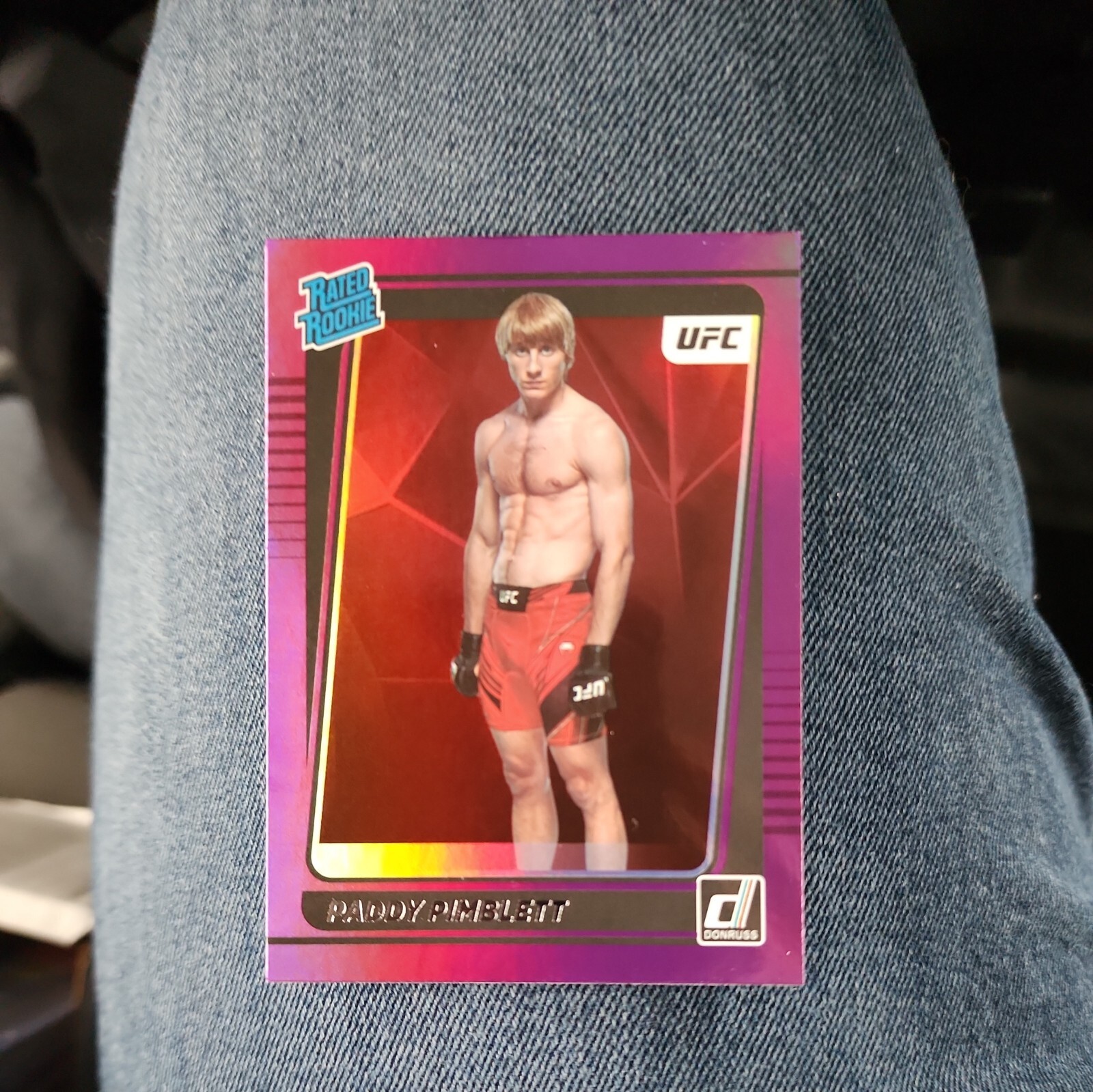 2022 Donruss UFC - Rated Rookie Purple Flood #207 Paddy Pimblett (RC)