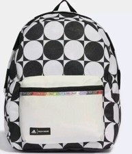 Adidas Unisex Classic Pride Backpack Black White Multi 