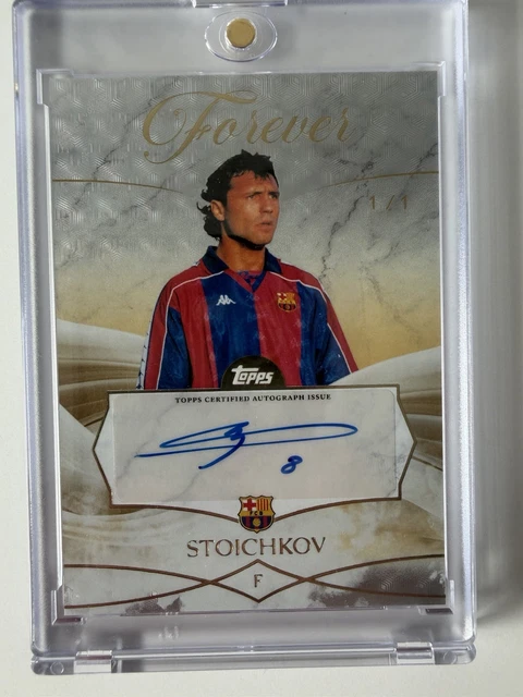 Hristo Stoichkov 1/1 Auto Topps Forever Barcelona On Card Autograph One Of One
