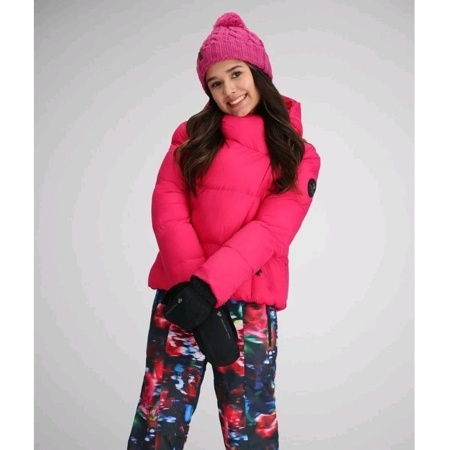 NWT Youth/Teen Medium Obermeyer Isla Puffer Ski/Winter Jacket Pink MSRP $229 - Image 2 of 3