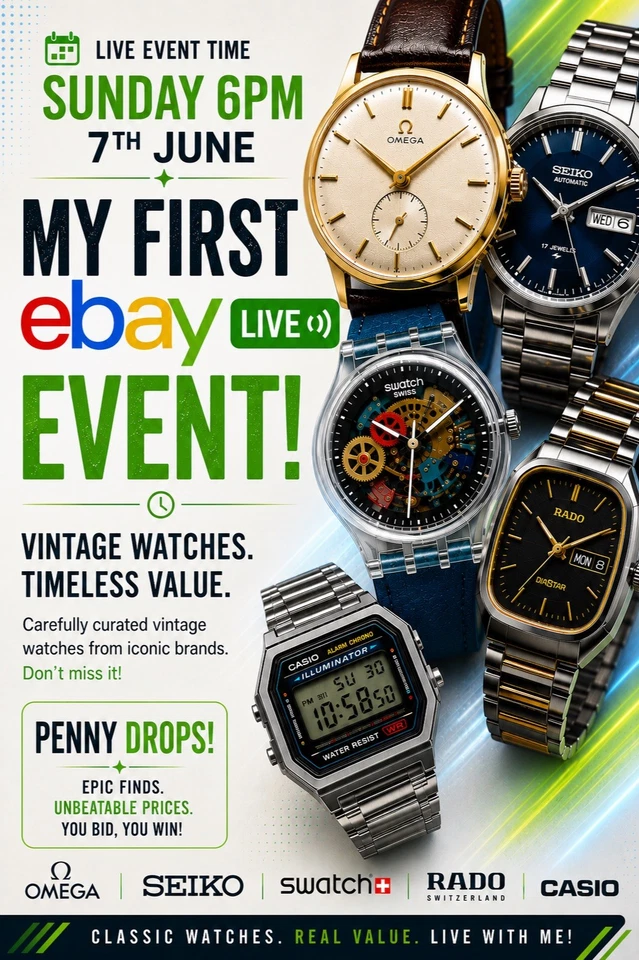 Penny Drops Vintage Watches: Omega Seiko Rado Swatch Casio