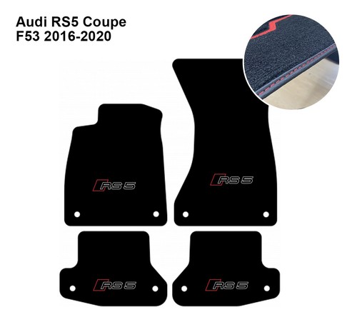 Luxury Floor Car Mats for Audi RS5 2017-2024 Coupe , Set of 4, Made to Order