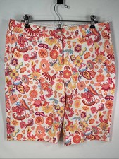 Talbots The Perfect Short Floral Paisley Bermuda Shorts 6