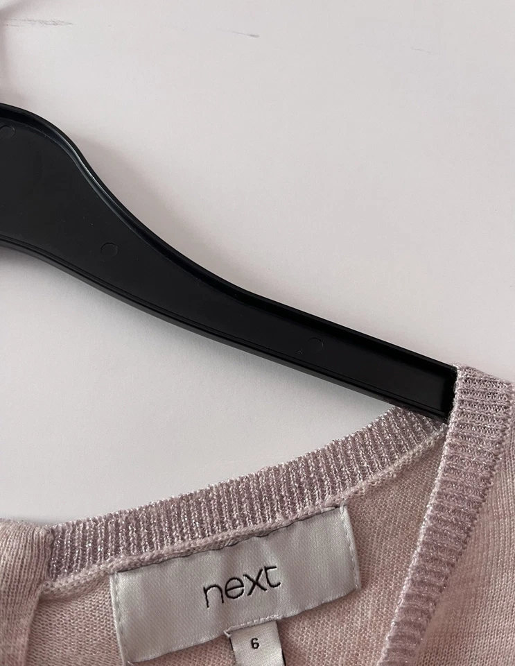 Next Rose Beige Lightweight Jumper Size 6 - Image 4 of 4