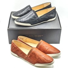 2 PAIRS 1pr Cognac  1pr Black Women  s FRYE Melanie Genuine Leather Shoe US 9