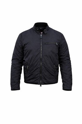 Ralph Lauren Black Label Quilted Bomber Jacket Men s Large Full Zip Moto Style