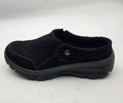 Skechers Wo's Sz 11 Mule Relaxed Fit Easy Going Memory Foam Black Slip-On Shoes